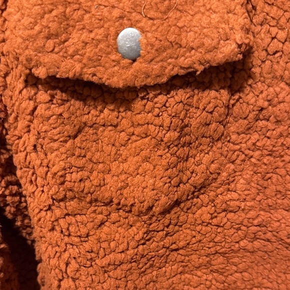 Mystree Teddy Fleece Jacket in Warm Rust​ - Picture 4 of 9